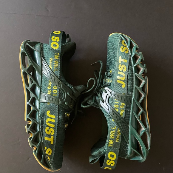 UMYOGO Men Running Shoes Just so so Male Blade-Type Sport Shoes, green, size 39 - Picture 3 of 8